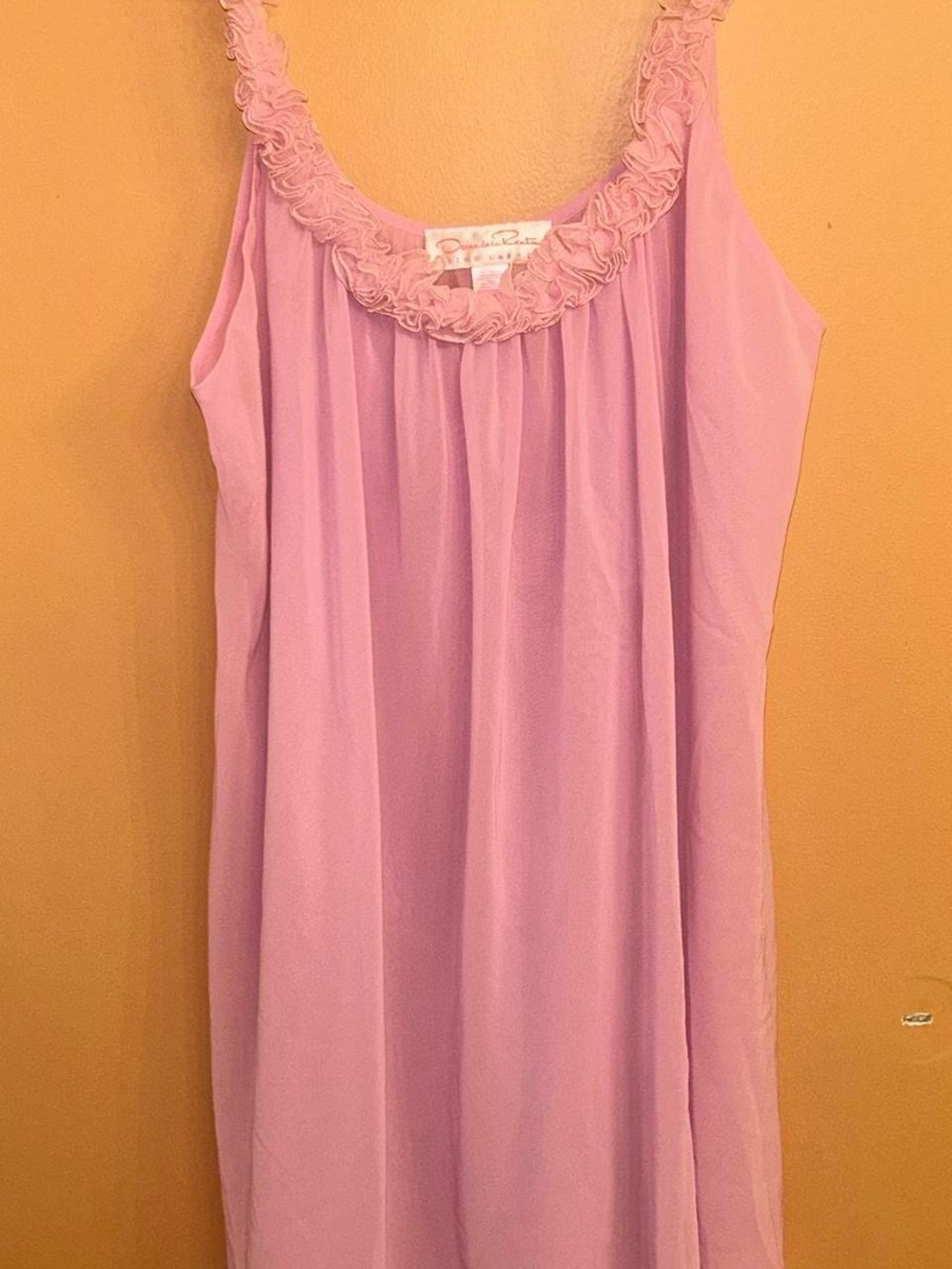 Oscar de la renta Lace-Trim Sleeveless Nightdress - Pink